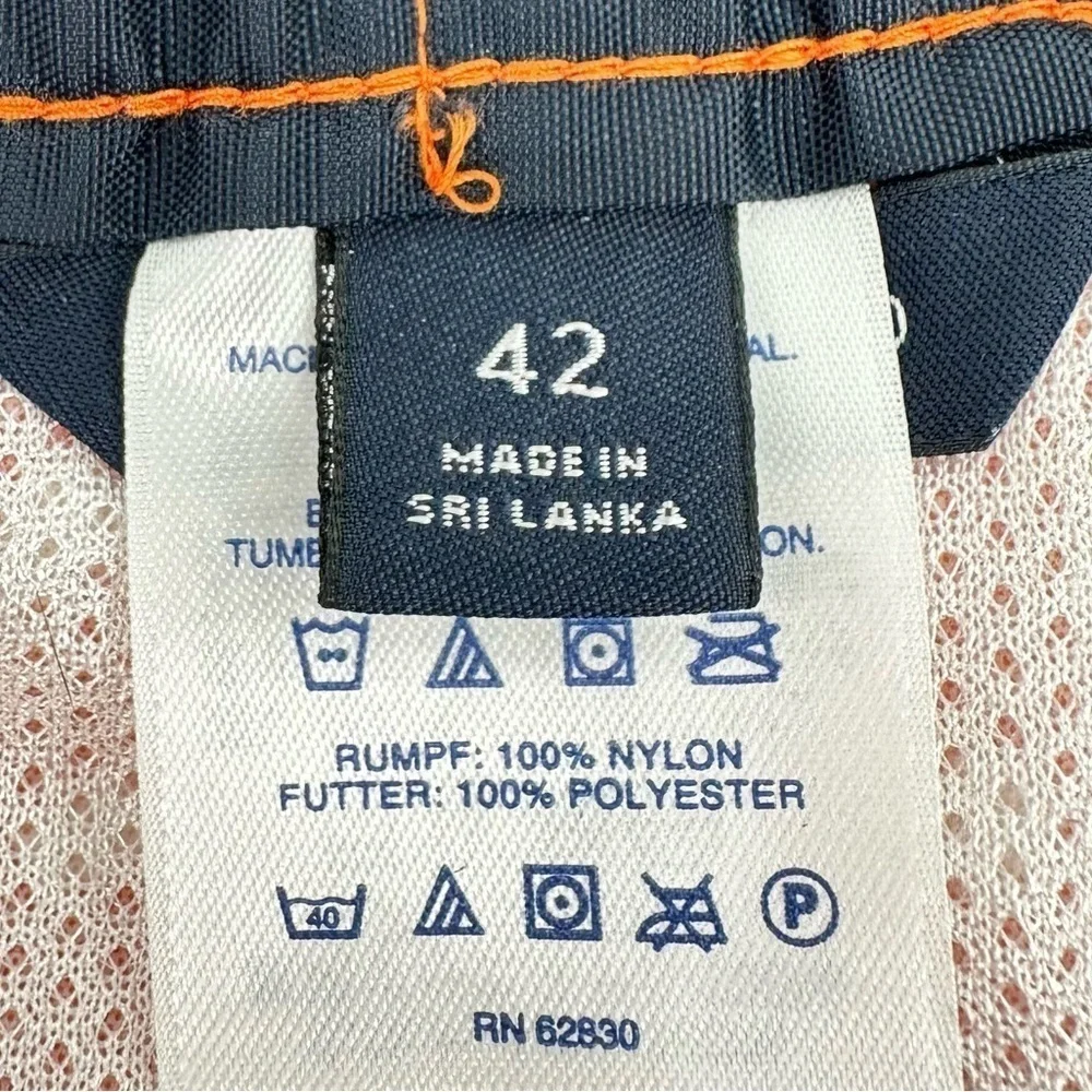 Lands’ End Men’s Stylish Orange Swim Shorts New Lined w/Pockets Swim Size 42
